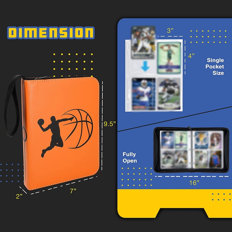 400 Card Sport Binder 4 Pocket Basketball Trading Cards Album Card Holder Binder 400 Card Sport Binder 4 Pocket Basketball Trading Cards Album Card Holder Binder