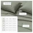 thumbnail image 4 of 100% Organic Cotton Jersey Sheet Set - Soft, Breathable, Stretchy 4-Piece Bedding Set (California King, Olive Green), 4 of 5
