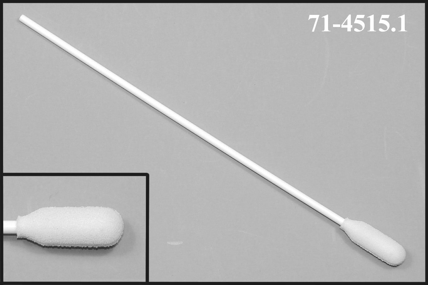 (Bag of 50 Swabs) 71-4515.1:  6.093” Overall Length Swab with Long Foam Mitt and Polypropylene Handle