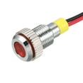 thumbnail image 1 of Unique Bargains Signal Indicator Light AC/DC 110V 8mm Red LED Metal Shell, 1 of 4