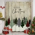 thumbnail image 2 of Merry Christmas Shower Curtains for Bathroom, Buffalo Xmas Tree Waterproof Fabric Shower Curtain for Bathroom Bathtub Decoration, Machine Washable, 36"x72", 2 of 9