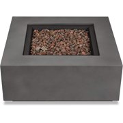 Real Flame Aegean 36 Square Steel Propane or Natural Gas Fire Pit Table in Weathered Slate