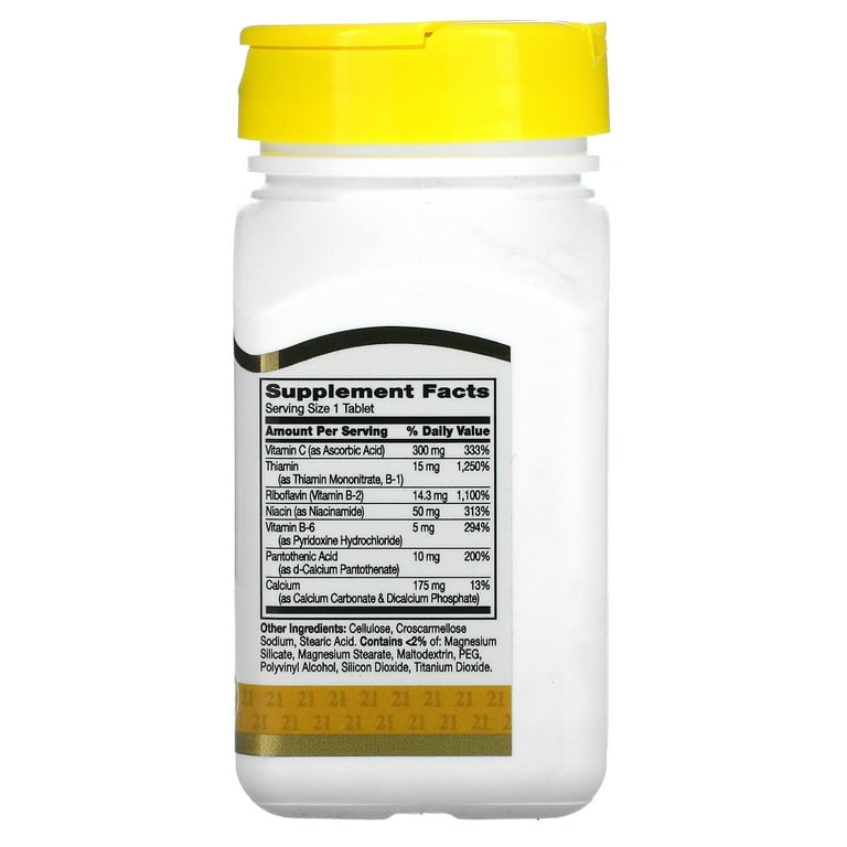 21st Century B Complex with C Tablets, 100 Count