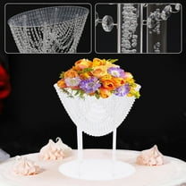2pcs Tall Wedding Crystal Centerpieces Acrylic Flower Stand Tabletop Display Rack Table Decoration Backdrop Stage Decor