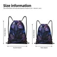 thumbnail image 3 of Kuqiui Fantasy Dragon In Cathedral Print Drawstring Backpack Drawstring Bags,Draw String Back Bag Drawstring Bags for Sports,Gym,Travel,Swimming,Beach, 3 of 8