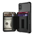 thumbnail image 4 of iPhone XR Wallet Case, Dteck iPhone XR Case with Credit Card Holder Slot Leather Wallet Shockproof Protective Zipper Pocket Purse Case For Apple iPhone XR 6.1 inch, Black, 4 of 9
