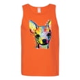 thumbnail image 2 of Wild Bobby Dean Russo Colorful Chihuahua Dog Lover Men Graphic Tank Top, Orange, X-Large, 2 of 5