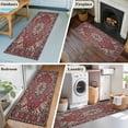 thumbnail image 5 of Runner Rug 2'x6', Farmhouse Boho Washable Non-Slip Hallway Runner Rugs, Red Bohemia Tribal Nation Abstract Art Bedside Rugs Floor Mats Carpet Runners for Kitchen Bathroom Laundry Room, 5 of 8