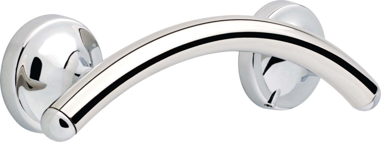 Traditional Curved 8-8/9 in. x 7/8 in. Concealed Screw Assist Bar in Polished Chrome