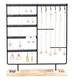 thumbnail image 1 of Exhibidores Para Joyeri Para Exhibidor De Aretes De 92 Hoyo Xtellar negro, 1 of 4