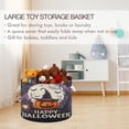 thumbnail image 5 of Collapsible 20" Round Storage Basket with Handles Laundry Hamper Open Storage Bins Halloween-themed Pumpkin, 5 of 6