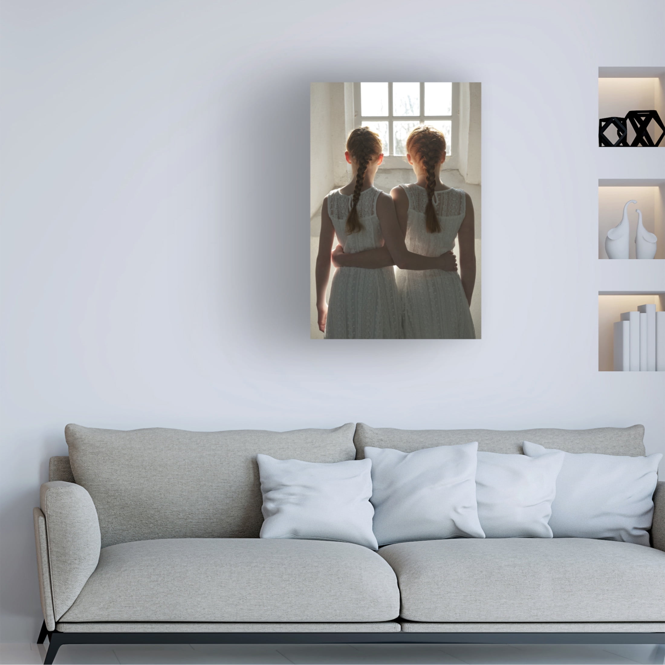Canvas Wall Art - Carine Belzon 'Soul Sisters' Wall Art for Living Room, Bedroom, or Office Décor by Trademark Fine Art - 12 x 19 Inches