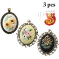 thumbnail image 1 of Coofit Collier Pendentif 3PCS Collier de Charme Collier Bijoux avec Aiguille & Fil, 1 of 12