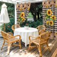 thumbnail image 3 of Sunflower Bee Outdoor Curtains for Patio, You Are My Sunshine Waterproof Outside Curtains Privacy Blackout Curtain for Porch Pergola Cabana, 2 Panel 54W x 108L Inch, 3 of 9