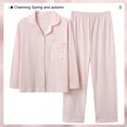 thumbnail image 3 of Conjunto de Pijama de algodón para Mujer, ropa de dormir cómoda, pantalones de manga larga, traje de salón, novedad coreana, primavera y otoño, 3 of 5