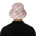 thumbnail image 5 of Honeii Lilies Flowers for Unisex Bucket Hat Waterproof Rain Hat Reversible Shiny Rave Bucket Hat for Concert Festival Boonie Cap, 5 of 6