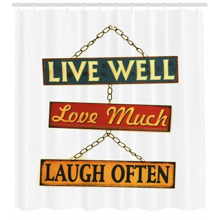 Live Laugh Love Shower Curtain Live Well Love Much Laugh Often