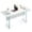 White, variant on Ivinta Dining Table with Glass Legs, 55 inches Kitchen Table for 4/6 for Dinner Kitchen Dining Room (White)
