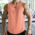 thumbnail image 2 of Ierhent Tank Tops Men Men's Jacquard Muscle Tee(Pink,4XL), 2 of 6