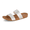 Silver, variant on Josie Womens Sandals – Slip On Two Strap Slides Comfort Flip Flops Beach Sandals for Women