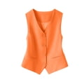 thumbnail image 6 of IUYRTFE Women's V Neck Sleeveless Button Down Vest Top Slim Fit Casual Suit Waistcoat, 6 of 6