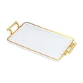 thumbnail image 1 of Bandeja para servir, bandeja de almacenamiento de joyas, bandeja Rectangular para servir tazas de café, bandeja decorativa, organizador de baño para dorado claro, 1 of 8