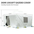 thumbnail image 2 of Gazebo Accessories 10' x 10' Double Roof Universal Winter Gazebo Cover for Hardtop Gazebos,Enclosed Cover with Sidewalls and Mesh Windows Waterproof (White), 2 of 6