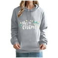 thumbnail image 5 of Craaazy Women's Christmas Printed Long Sleeved Hooded Top with Pockets Gifts, 5 of 5