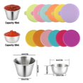 thumbnail image 4 of Sauce Dressing Container To Go,6 Small Containers With Lids Stainless Steel Sauce Containers, 4 of 4