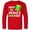 Red, variant on Inktastic Happy St. Patrick's Day Green Hat and Clovers Long Sleeve Youth T-Shirt