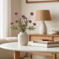 thumbnail image 5 of Artificial Pompon Mum Flowers - 20" Small Mini Pale Pinkish Gray 5 Heads Chrysanthemum Ball with Stems for DIY Wedding Bouquets, Centerpieces & Home Table Decor, By Preplabs, 5 of 6