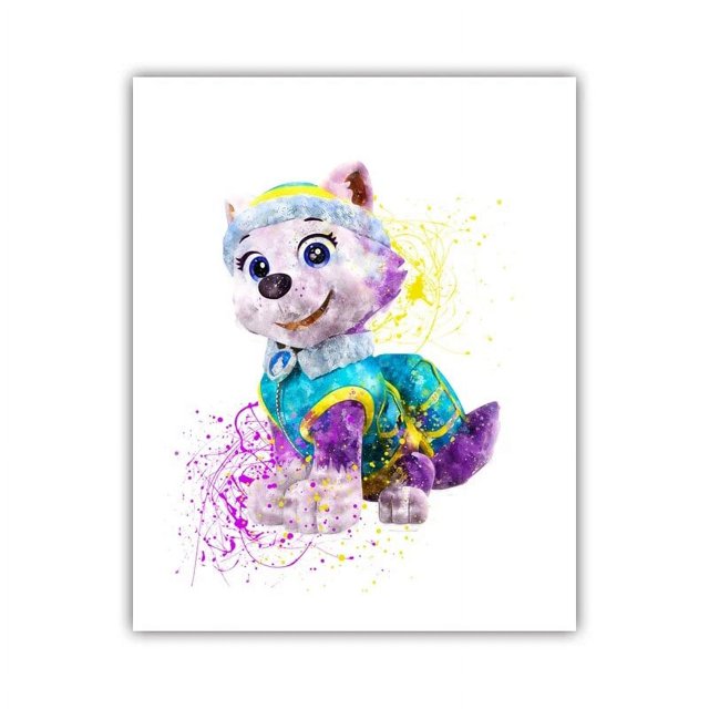 Pintura de diamantes cuadrados 5D DIY, acuarela, mascotas, perros, animales de dibujos animados, bordado de diamantes, punto de cruz, costura, decoración del hogar, regalo