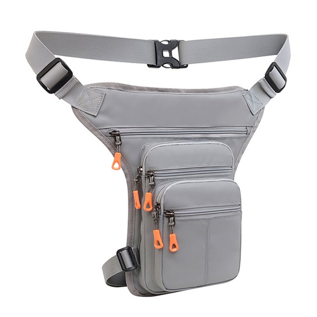 Riñonera con múltiples bolsillos para hombre, riñonera para montar en la cintura, cinturón para pierna, riñonera (gris) Tmvgtek Para Estrenar