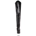 thumbnail image 4 of *6" Stiletto Heel Platform Thigh Boot - Blk Pat/Clr, 7, 4 of 5