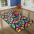 thumbnail image 2 of Deerlux Colorful Kids Room Area Rug with Nonslip Backing, Multi Triangle Pattern, 3 x 5 Ft Extra Small, 2 of 4