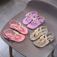 thumbnail image 6 of Biezeib Girls Flip Flop Sandals Bead Pearl Decor Anti-Slip Soft Sole Beach Slipper Toddler Sandals Shoes, 6 of 6