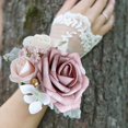 thumbnail image 2 of Wrist Corsage for Homecoming Wedding Anniversary, Romantic Artificial Rose Corsage Set, Fits All Wrist Size, 2 PCS, 2 of 5