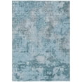 thumbnail image 2 of HomeRoots 586187 5 x 8 ft. Floral Washable Indoor & Outdoor Rectangle Area Rug, Teal Blue, Aqua & Gray, 2 of 5