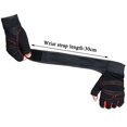 thumbnail image 2 of Guantes de levantamiento de pesas antideslizantes, medio dedo, soporte de muñeca, entrenamiento de culturismo, deportes, ejercicio, entrenamiento deportivo, gimnasio transpirable Fivean Guantes deportivos, 2 of 2