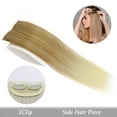 thumbnail image 4 of Synthetic Hair Pads Invisible Seamless Clip In Hair Extension Increase Hair Top Side Cover Hairpiece - 3 Hair Pieces, 4 of 25