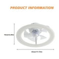 thumbnail image 6 of Modern Ceiling Fan With Low Ceiling Fan LED Dimmable With Kit Lamp E27 Lamp For Bedroom Bathroom Indoor Ceiling Fan, 6 of 9
