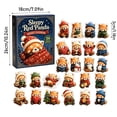 thumbnail image 6 of Collectible Sleepy Red Panda Christmas Advent Calendar, 24 Surprise Acrylic Pendant Ornaments, Home Xmas Countdown Decoration Gift, 6 of 7