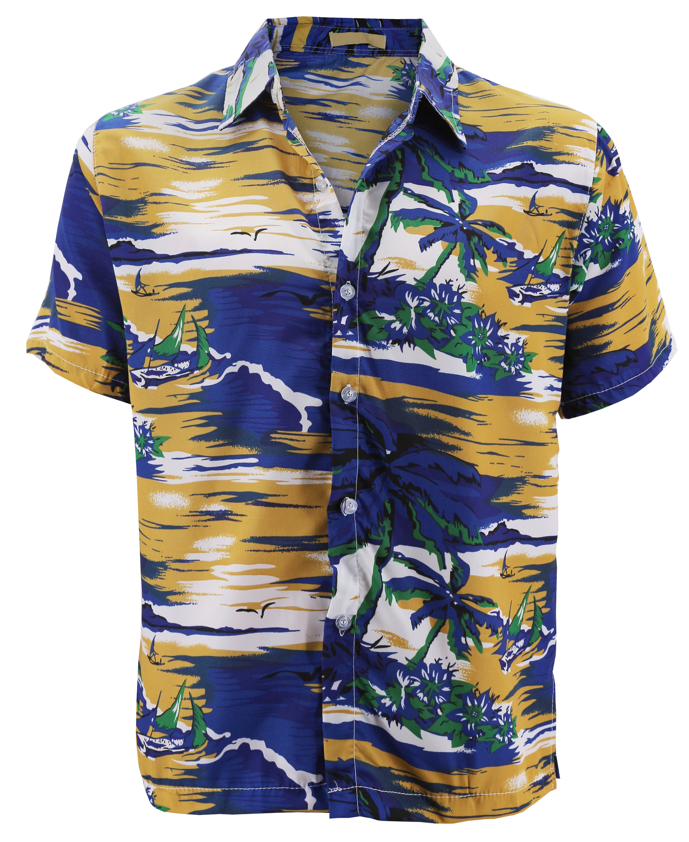 Mens Beach Hawaiian Shirt Tropical Shirt Men Casual Loose Cotton Button Down Shirts,Colorful,L