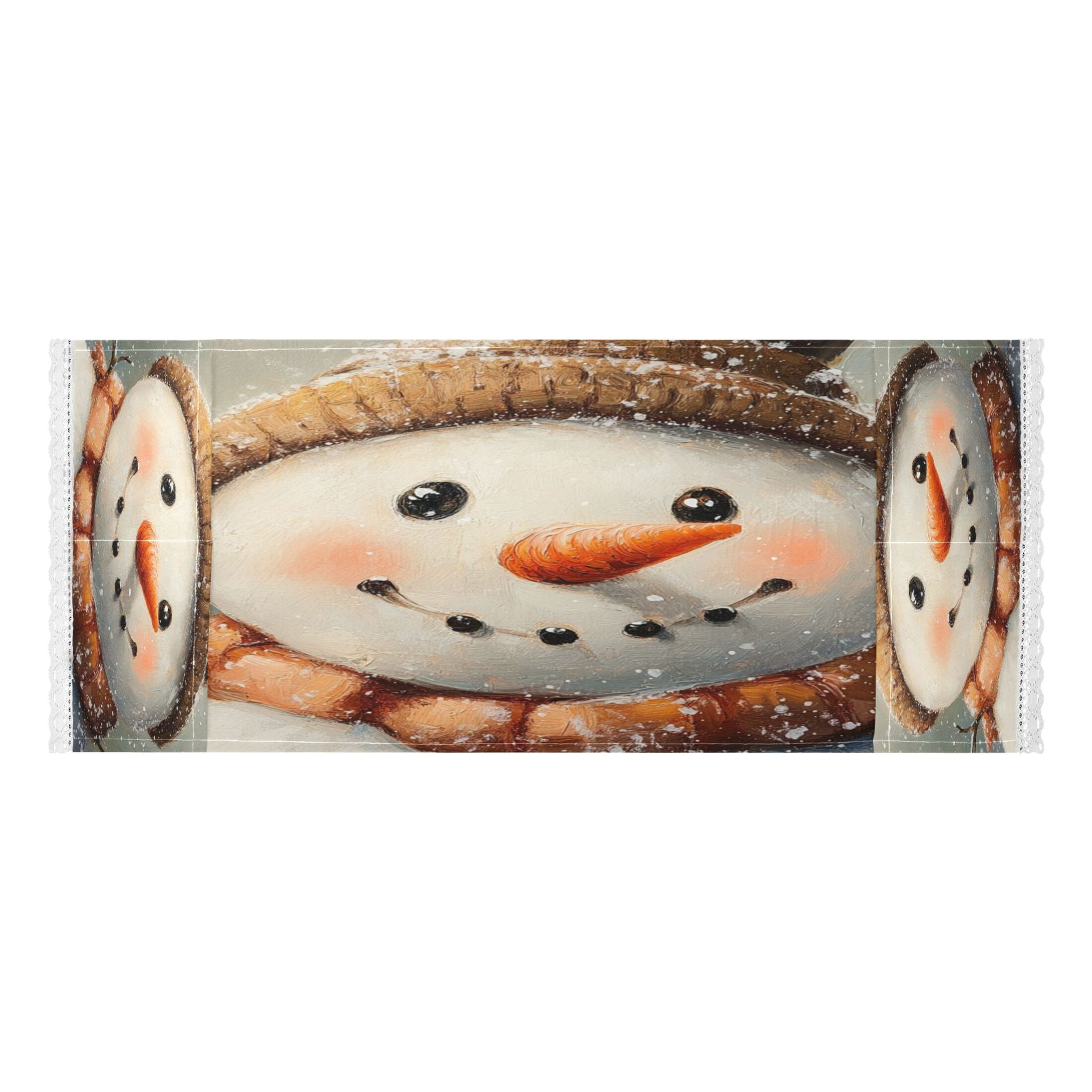 Snowman HhostatWasher and Dryer Covers Dust-Proof and Oil Resistant Fridge Cover with 4 Storage Pockets Washing Machine Top Cover for Laundry Kitchen Home 51.2 x 22 In