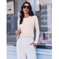 thumbnail image 2 of Ekouaer 3 Pack Long Sleeve Shirts for Women Crewneck Thermal Tops Casual Base Layer Undershirts Fall Trendy Basic Tees, 2 of 6