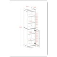 thumbnail image 4 of 100% Solid Wood 16.5" Wide Bathroom Storage Cabinet with Clear Glass Doors and Adjustable Shelves, Aqua Wooden Cabinet, 4 of 5