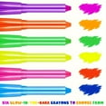 thumbnail image 5 of 6 Pcs UV Neon Face Body Paint Kit, Glow In The Dark Under UV Black Light Glow Makeup Kit For Adult, Fluorescent Washable Water-soluble Face Paints Crayons Sticks Markers For Birthday Mardi Gras Party, 5 of 5