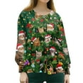 thumbnail image 5 of Christmas Scrub Shirts for Women Plus Size Snap Front Cute Xmas Print Jacket Christmas Nurse Uniforms Workwear Tops with Pockets, 5 of 5