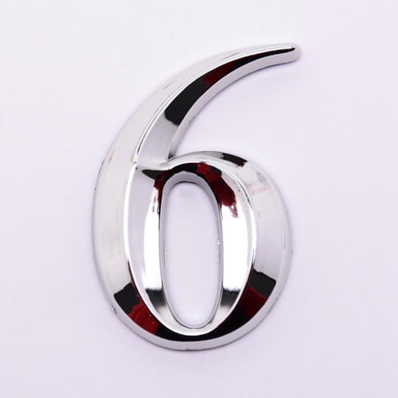 2Pc Num.6 Sign Labels Plastic & PVC Number Sign Labels Reusable Normal and Reverse Mirror Hanger Cards Consecutive Live Number Tag for Live Sales Valentine's Day Elegant Gifts Silver