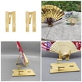 thumbnail image 2 of Milue Pack of 2 Wood Folding Fan Display Stands Rack for Home and Office Decoration, 2 of 14